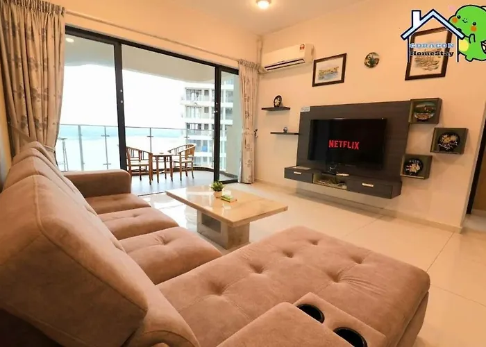 Luxurious Seaview 3Br Danga Bay Royal Strand By Gdragon Homestay